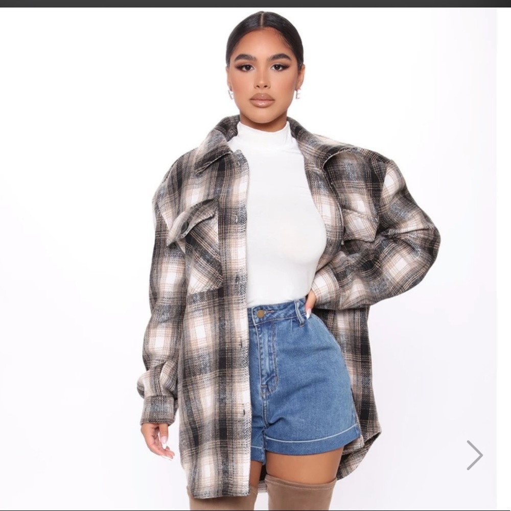 Plaid fall/winter FashionNova Jacket